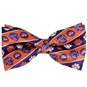 Clemson University bow tie, NEW! Clemson University Tigers clip-on bow tie